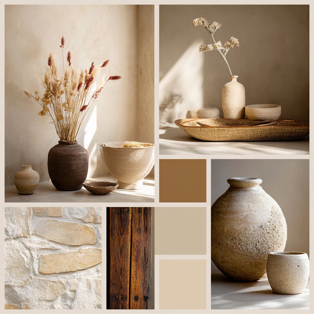 Moodboards texturas, colores y materiales · Materia Salina Studio